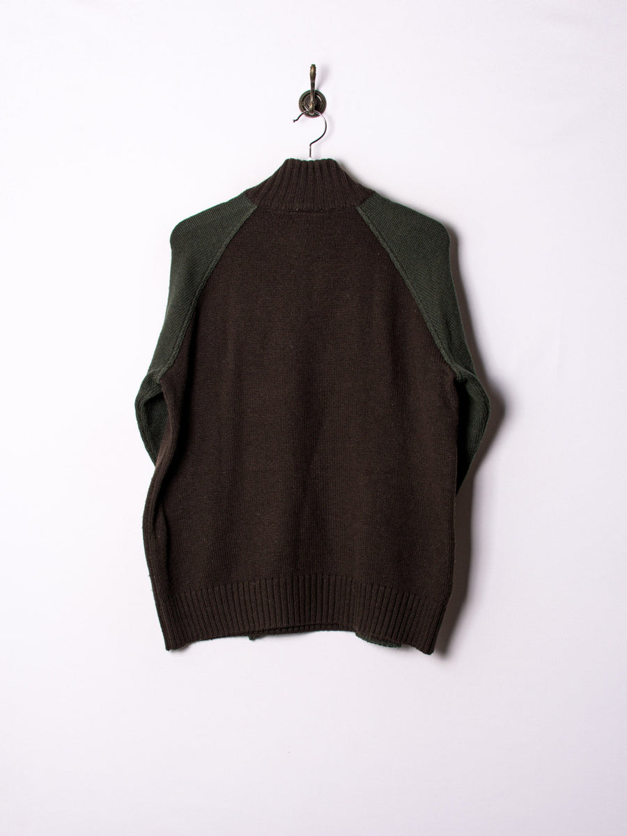 Lacoste Green&Brown 1/3 Zipper Sweater