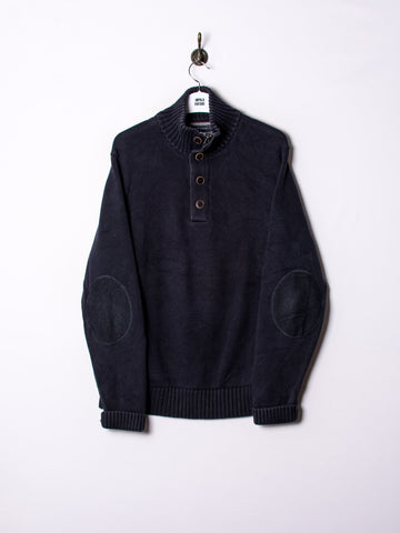 Tommy Hilfiger Navy Blue Middle Buttoned Sweater