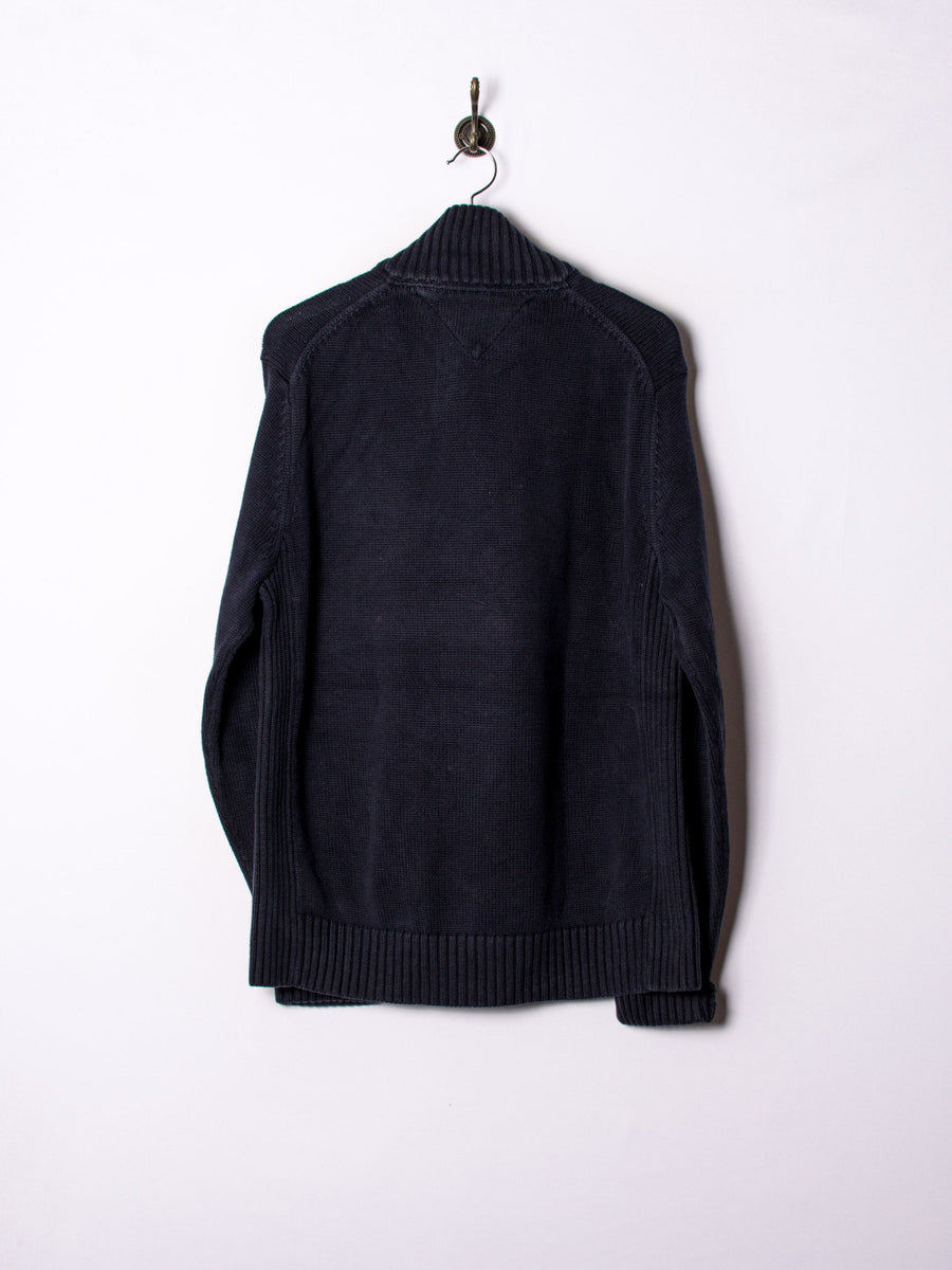 Tommy Hilfiger Navy Blue Middle Buttoned Sweater