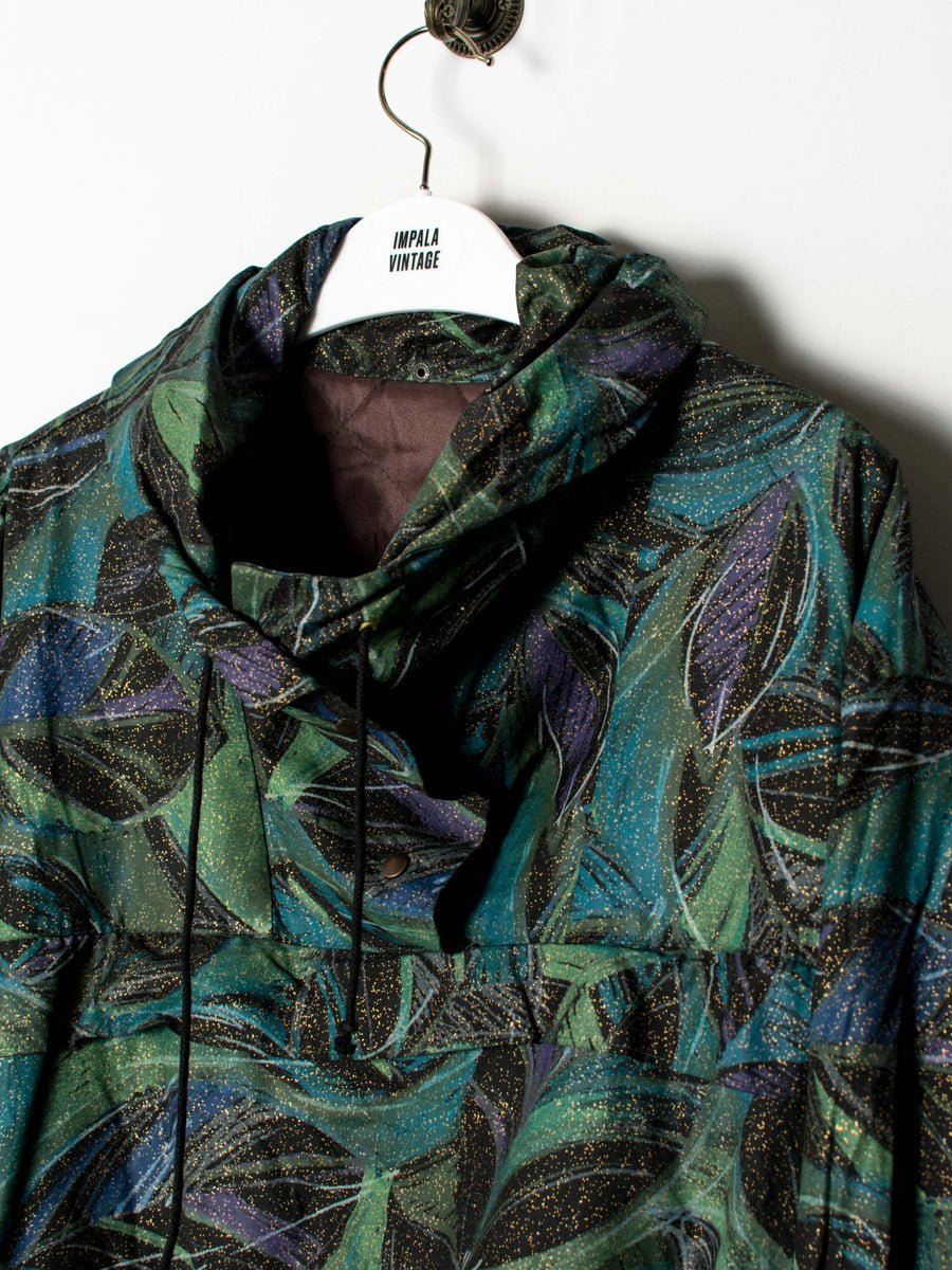 Leaves Middle Buttoned Kangaroo Jacket