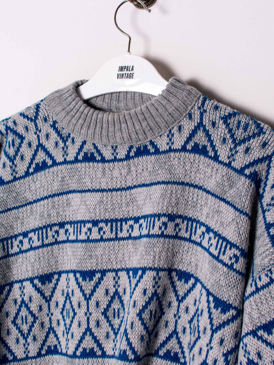 Blue Rhombuses Sweater