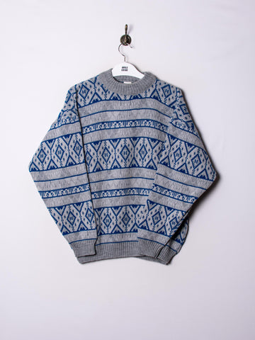 Blue Rhombuses Sweater