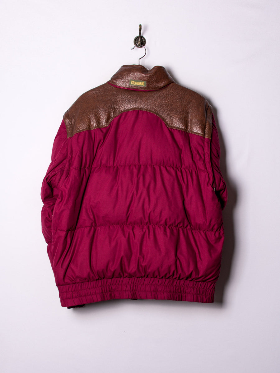 Boomerang Burgundy&Leatherer Padded Coat