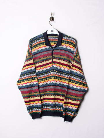 Coggy Style Middle Buttoned Sweater