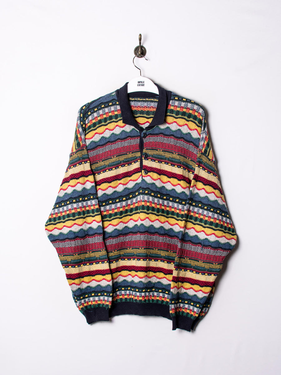 Coggy Style Middle Buttoned Sweater