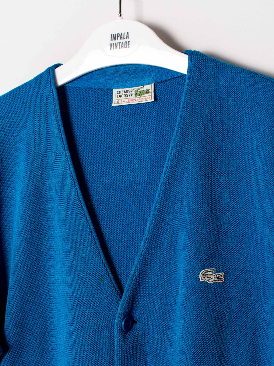 Lacoste Silver Logo Blue Cardigan