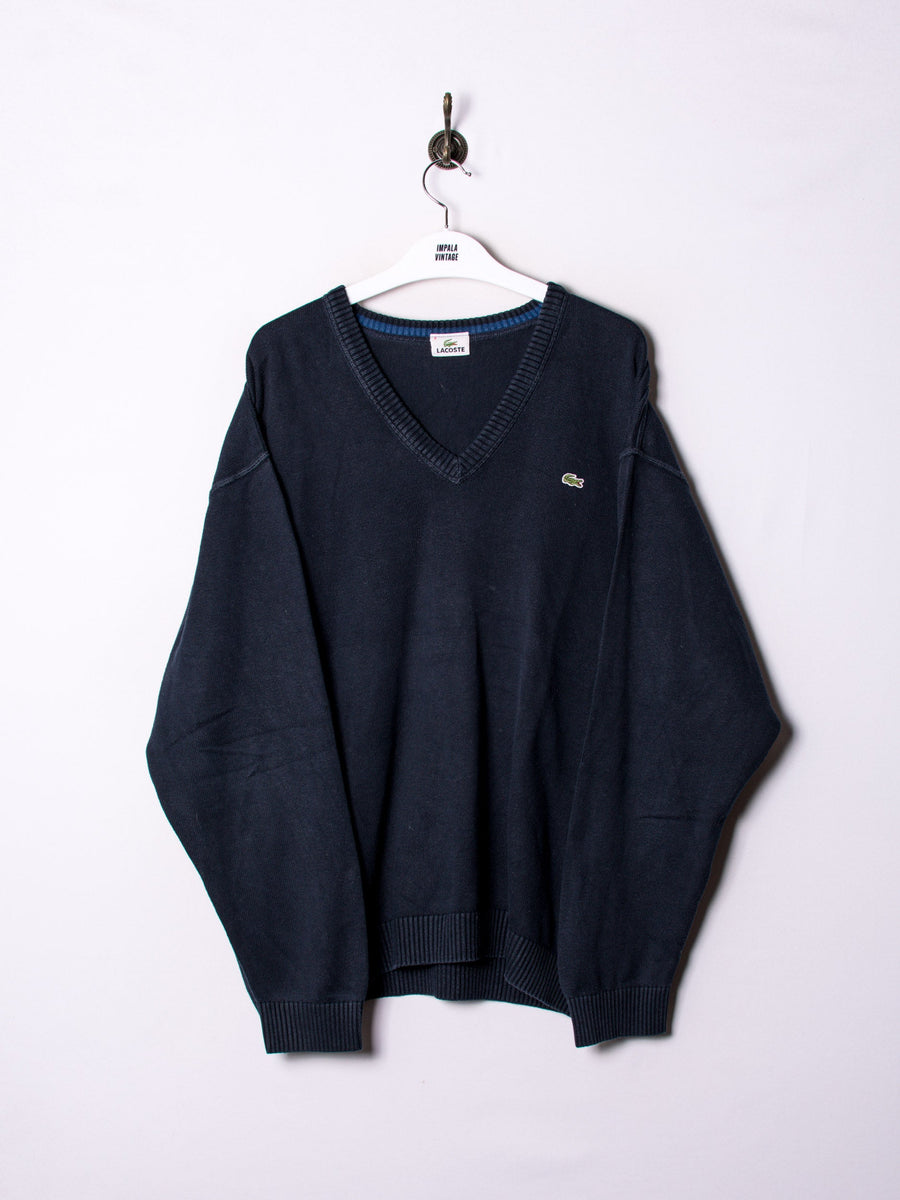 Lacoste V-Neck Navy Blue Sweater