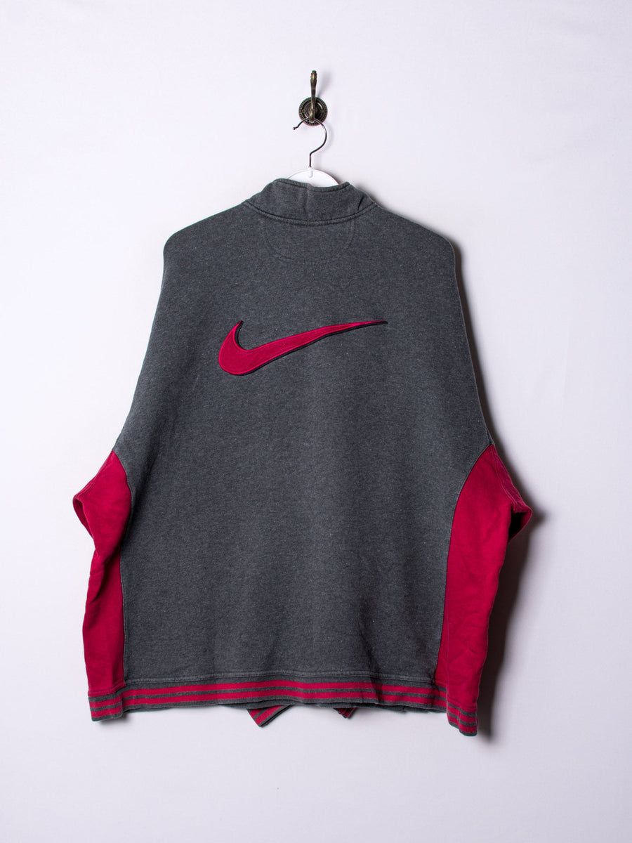 Nike Grey&Burgundy 1/3 Zipper Sweatshirt