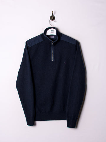 Tommy Hilfiger Navy Blue 1/3 Zipper Sweater