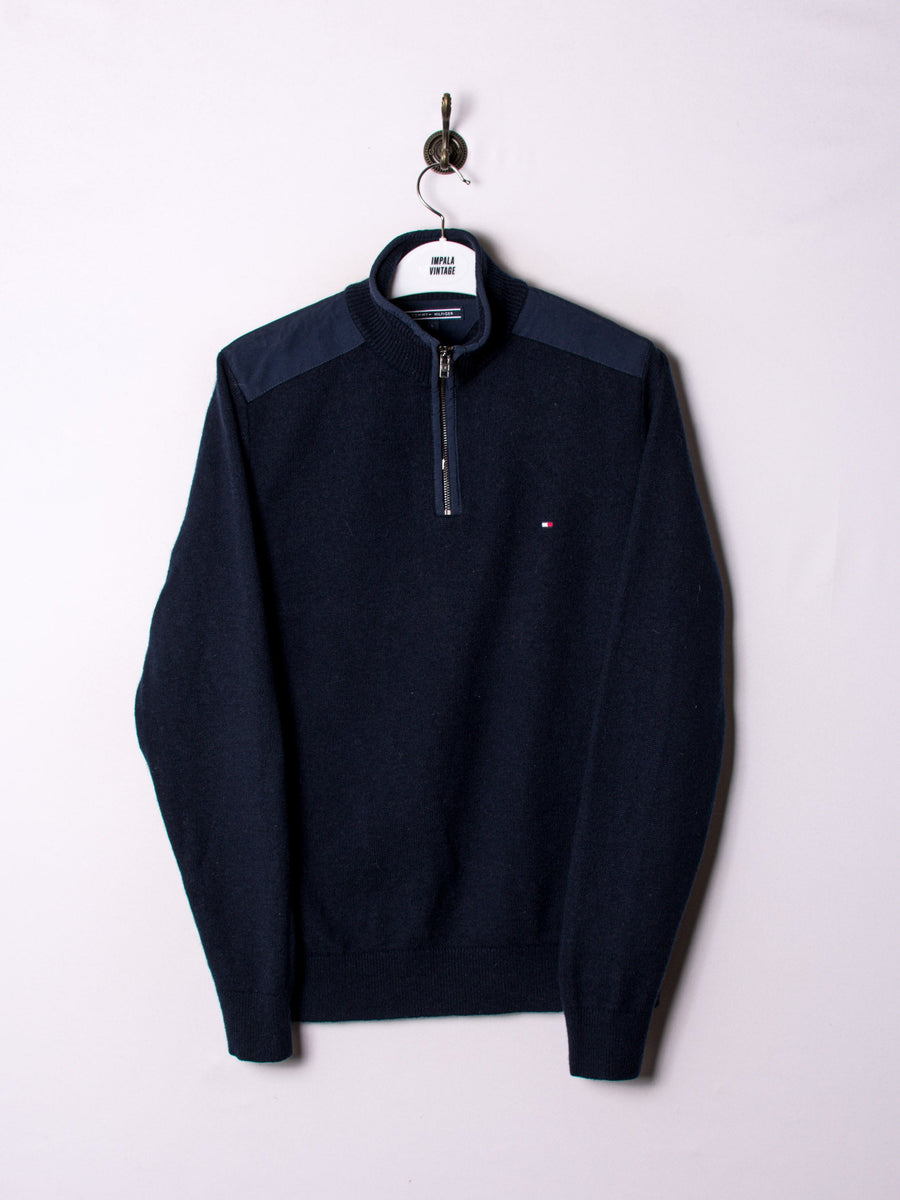 Tommy Hilfiger Navy Blue 1/3 Zipper Sweater