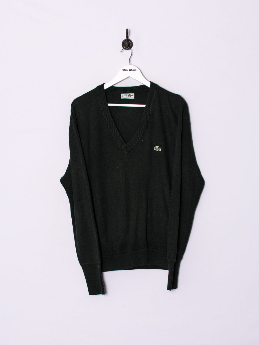 Lacoste Green V-Neck Sweater