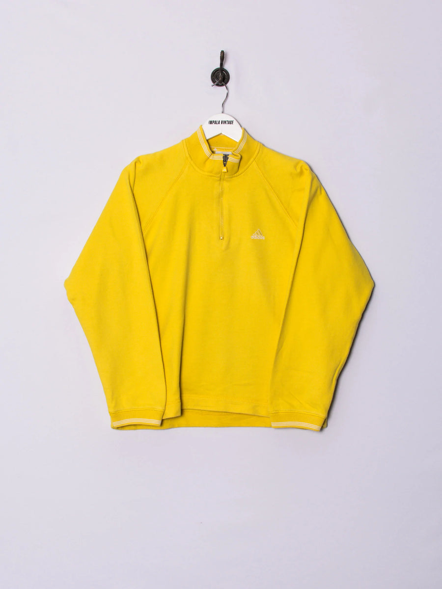 Adidas Yellow 1/3 Zipper Sweatshirt