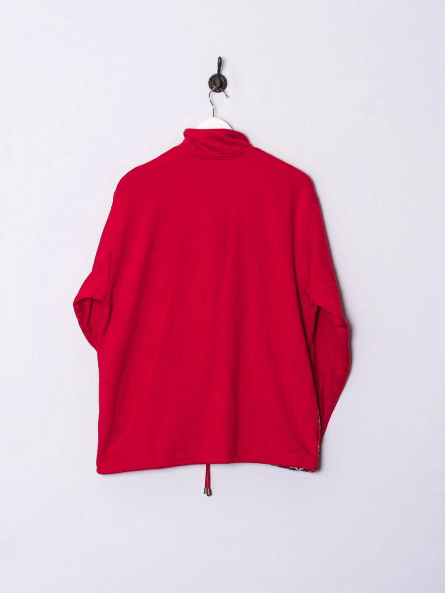 Mito Red Middled Zipper Sweatshirt