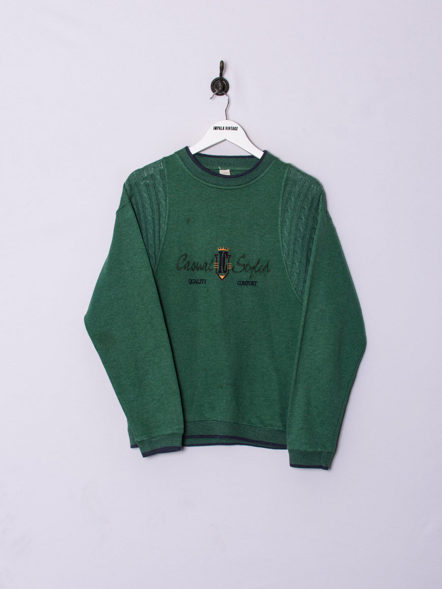 Casual Green Sweatshirt