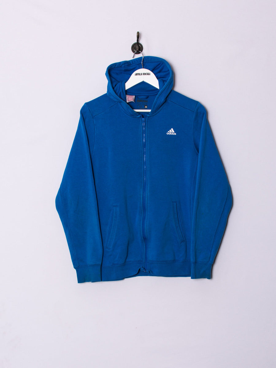 Adidas Blue Zipper Hoodie