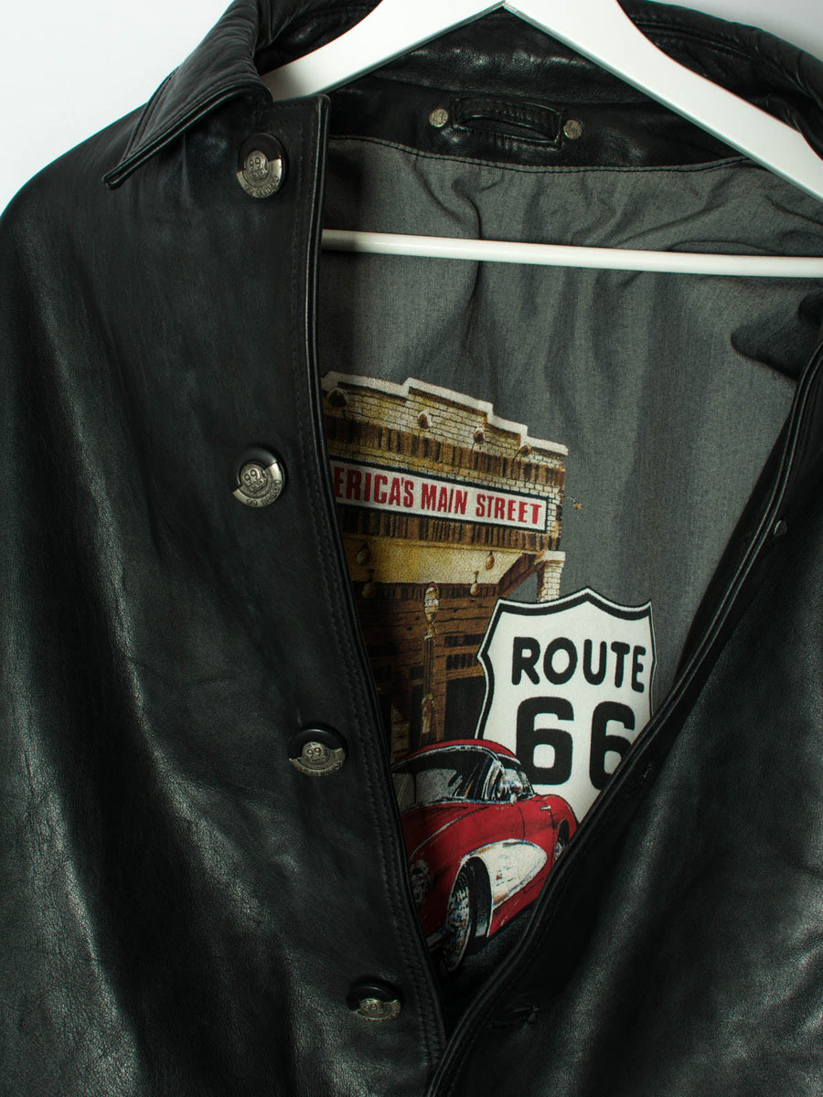 America's Main Street Route 66 Leather Jacket