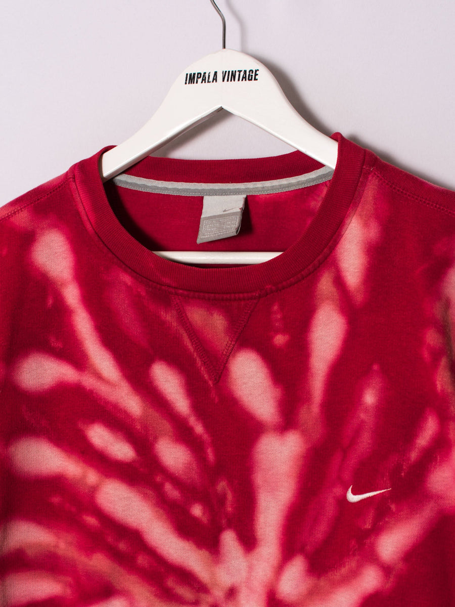 Nike Red Tie Dye Sweatshirt
