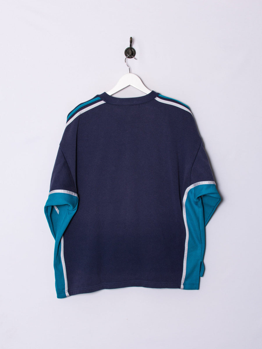 Adidas Blue V-Neck Sweatshirt