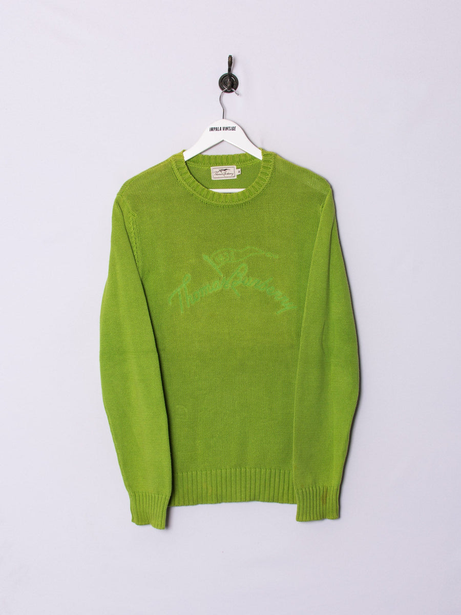 Thomas Burberry Green Sweater