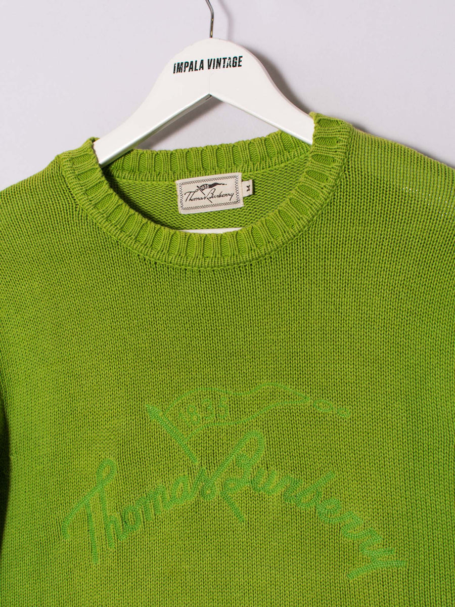 Thomas Burberry Green Sweater