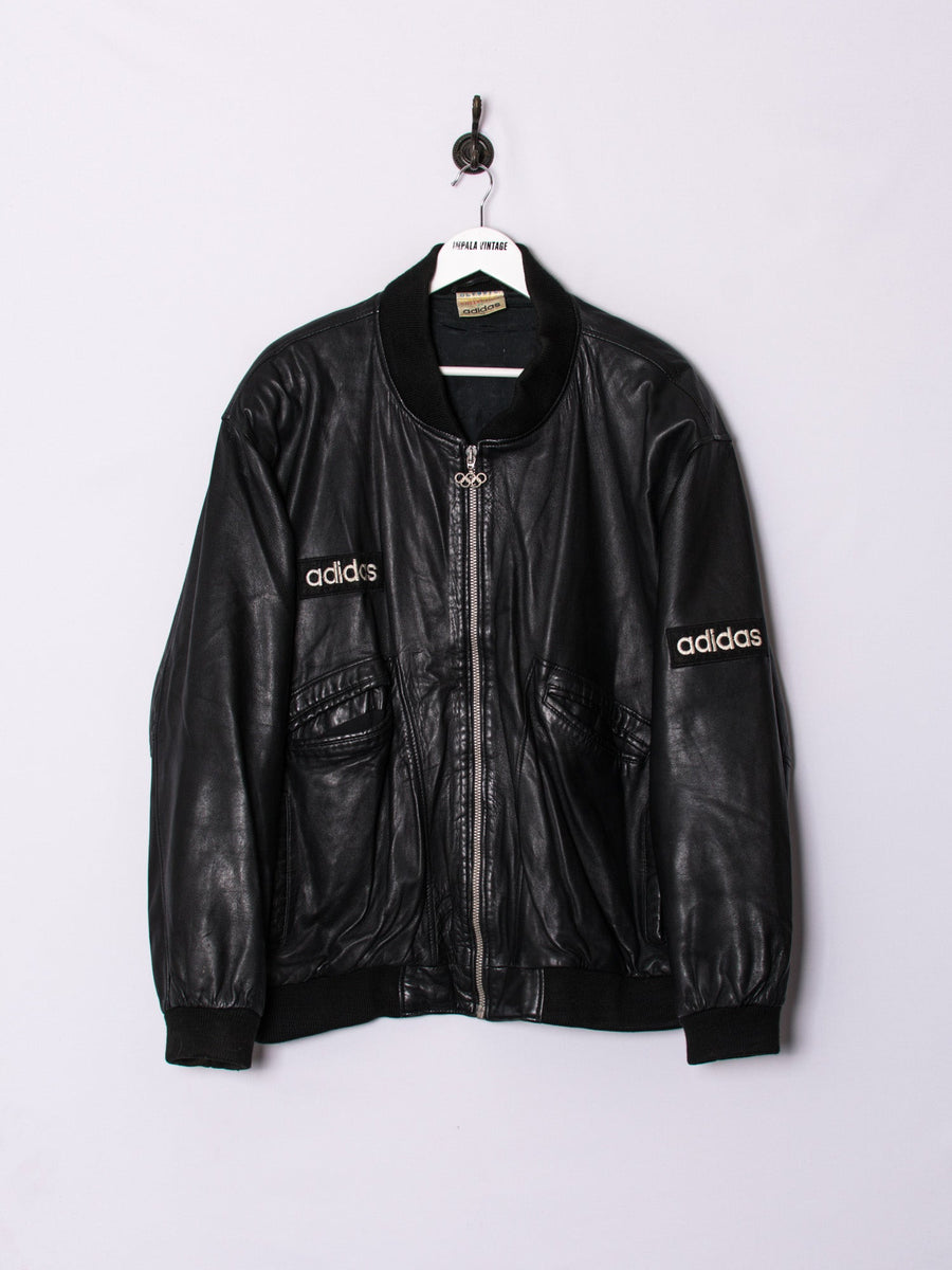 Adidas Originals Olympic Collection Leather Jacket