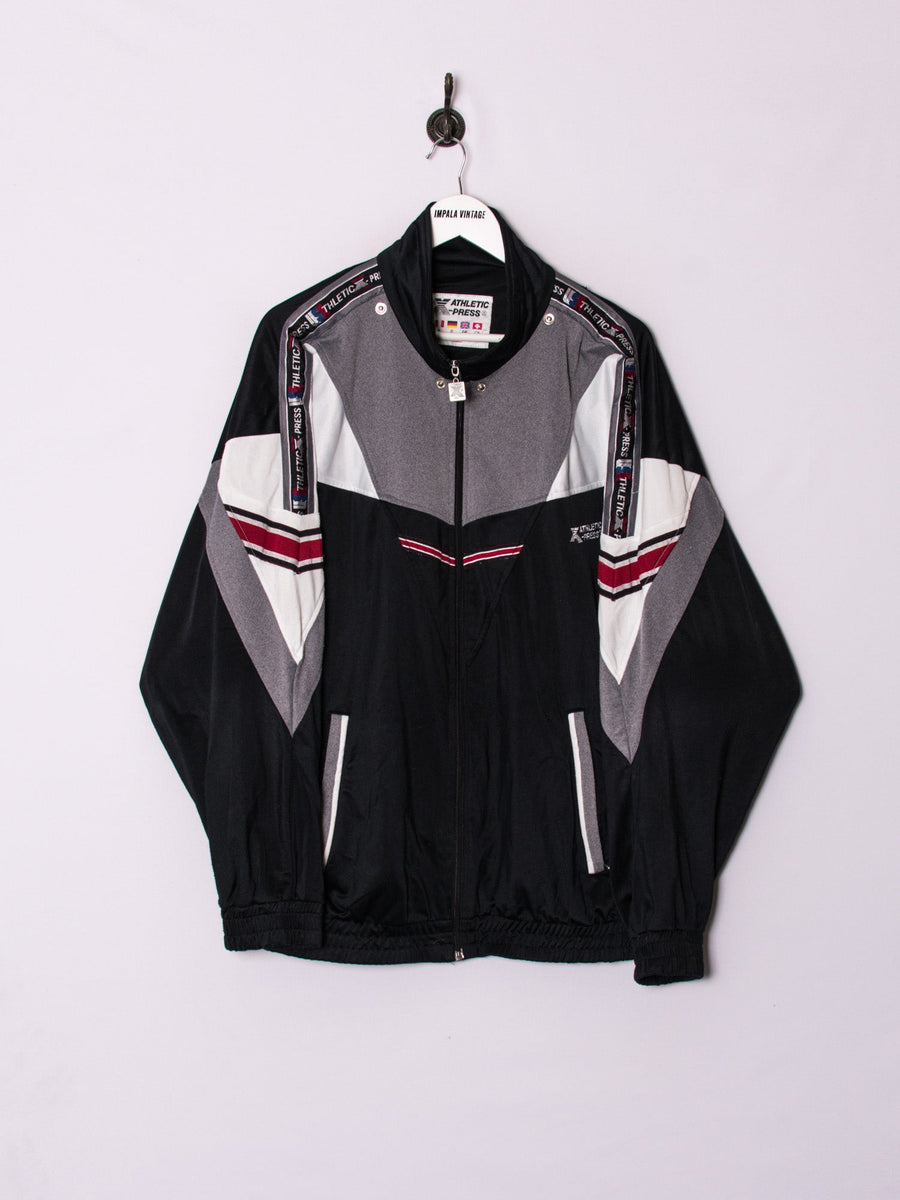 Athletic Black & Gray Track Jacket