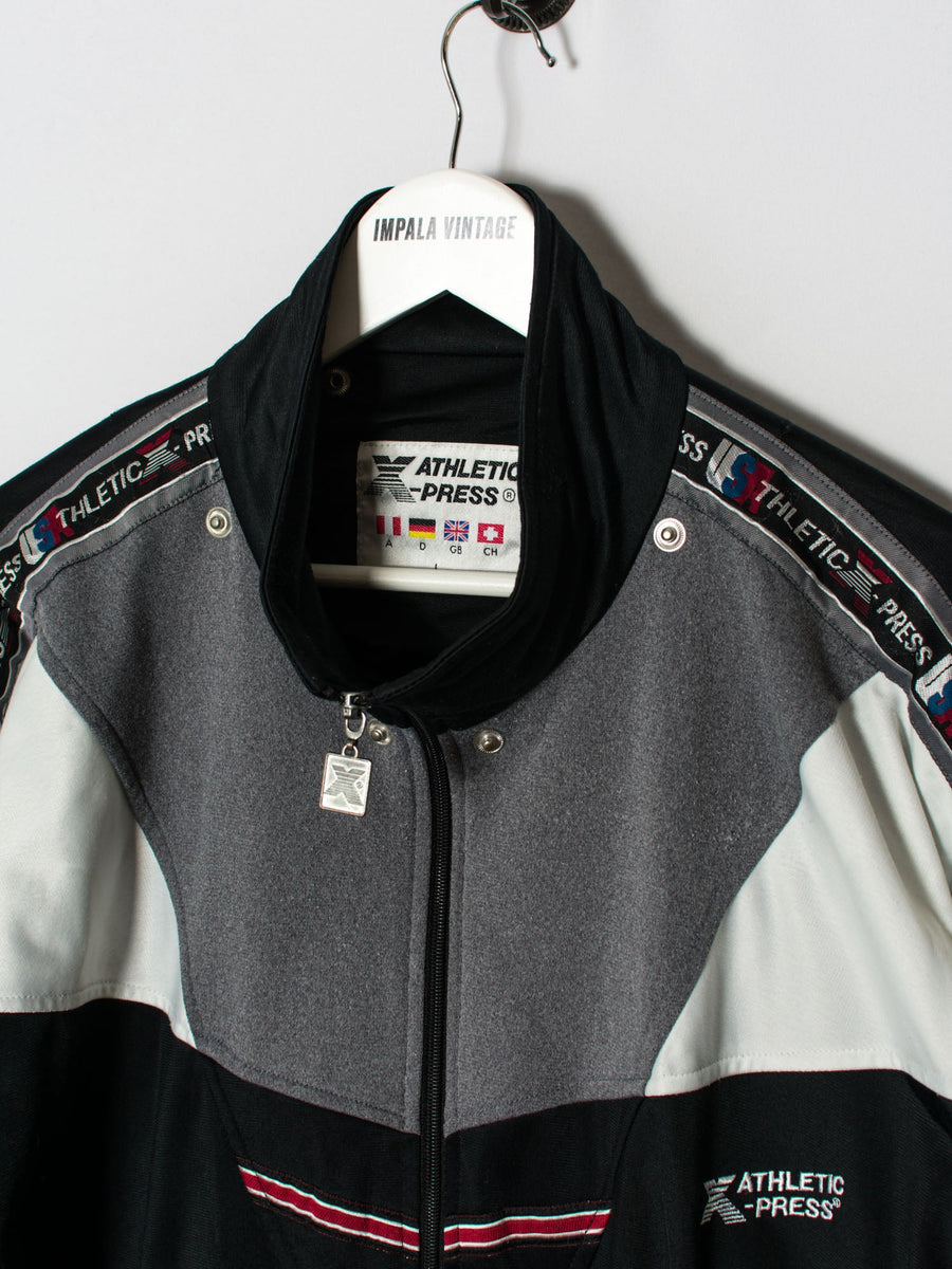 Athletic Black & Grey Track Jacket