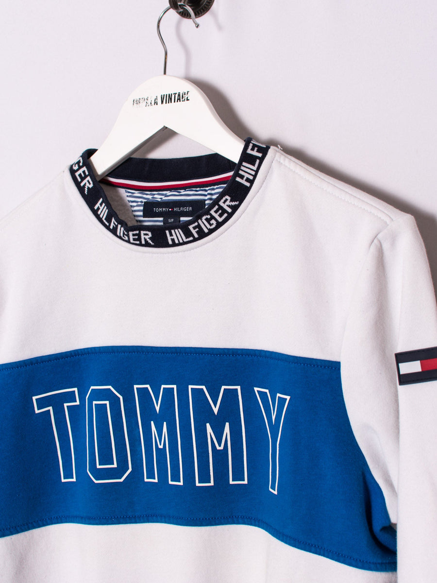Tommy Hilfiger White & Blue Sweatshirt